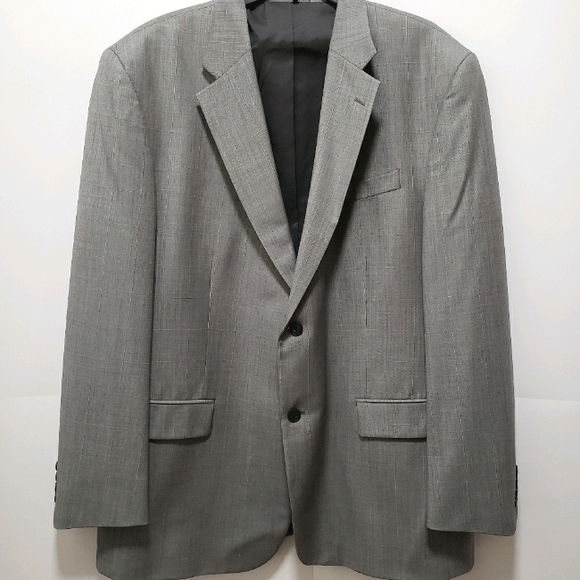 OSCAR DE LA RENTA Men's Suit Blazer/Jacket Gray